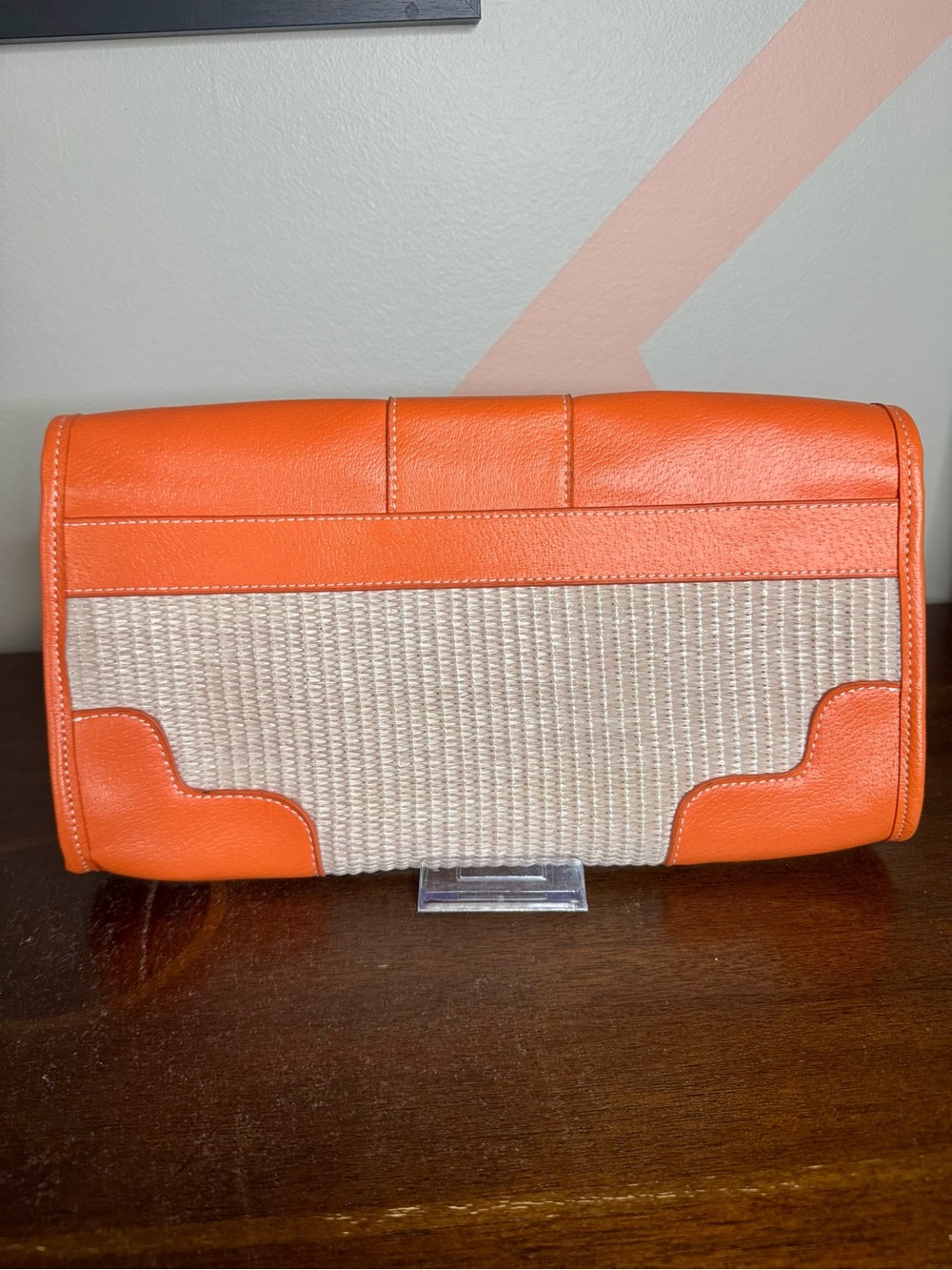 Merona Collection Orange Woven Clutch - Picture 3 of 7